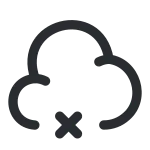 Cloud Cross SVG Icon